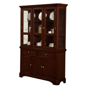 Harpster Lighted China Cabinet by Alcott Hill