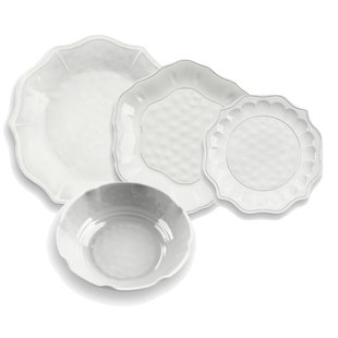Melamine White Dinnerware Sets You Ll Love Wayfair Michiel Melamine 16 Piece Dinnerware Set Service For 4