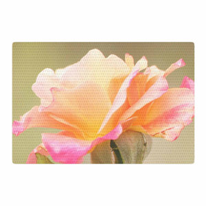 Sylvia Coomes Rose in Full Bloom Floral Orange Area Rug
