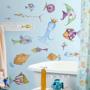 Studio Designs 35 Piece Sea Creatures Wall Decal