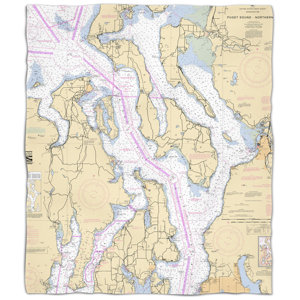 Ellisburg Puget Sound Northern, WA Fleece Blanket