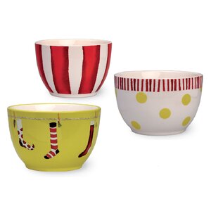 3 Piece Crazy Stocking Prep Bowl Set