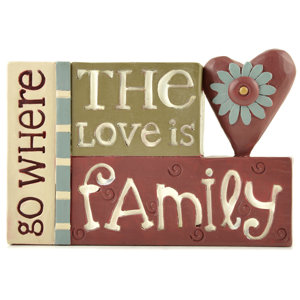 Love is Family Stacked Letter Block