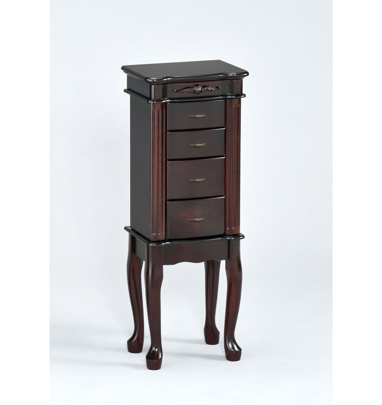 Wildon Home Traditional Jewelry Armoire With Mirror Reviews Traditional Jewelry Armoire With Mirror