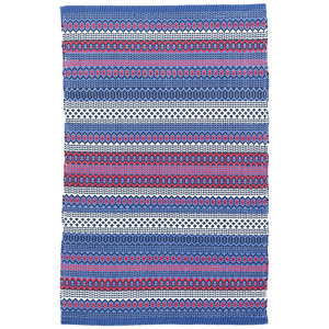 Fiesta Stripe Blue/Red Indoor/Outdoor Area Rug