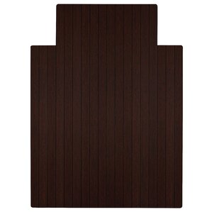 Low Pile And Hardwood Bamboo Office Chair Mat 