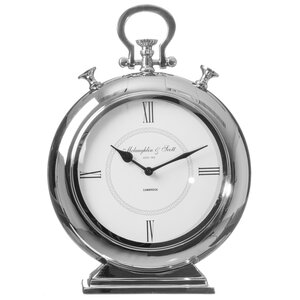 Polished Nickel Tabletop Clock