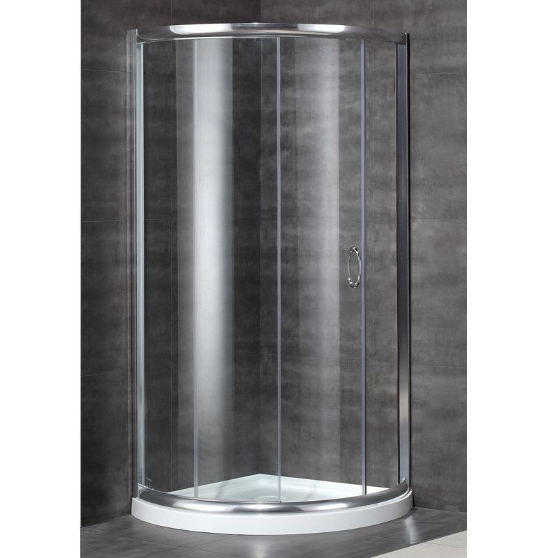 Aston 40" x 77.5" Round Sliding Shower enclosure with Base Included