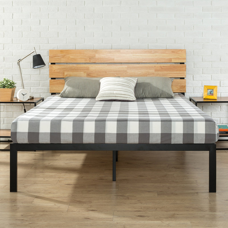 Metal And Wood Bed Frames zinus sonoma metal/wood platform bed & reviews | wayfair Metal And Wood Bed Frames zinus sonoma metal/wood platform bed & reviews | wayfair