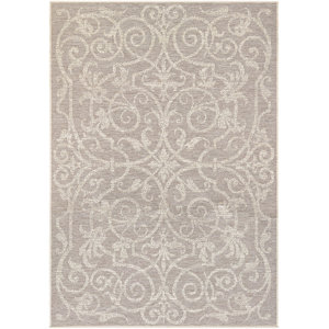 Peralez Cocoa/Natural Indoor/Outdoor Area Rug