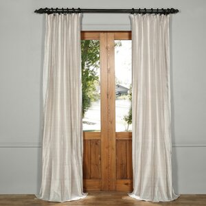Tahsha Textured Dupioni Silk Indoor Single Curtain Panel