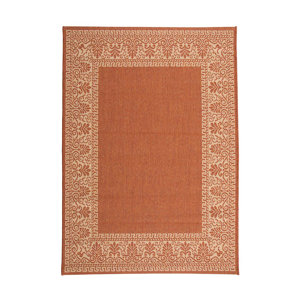 Veranda Border Terra Cotta Indoor/Outdoor Area Rug