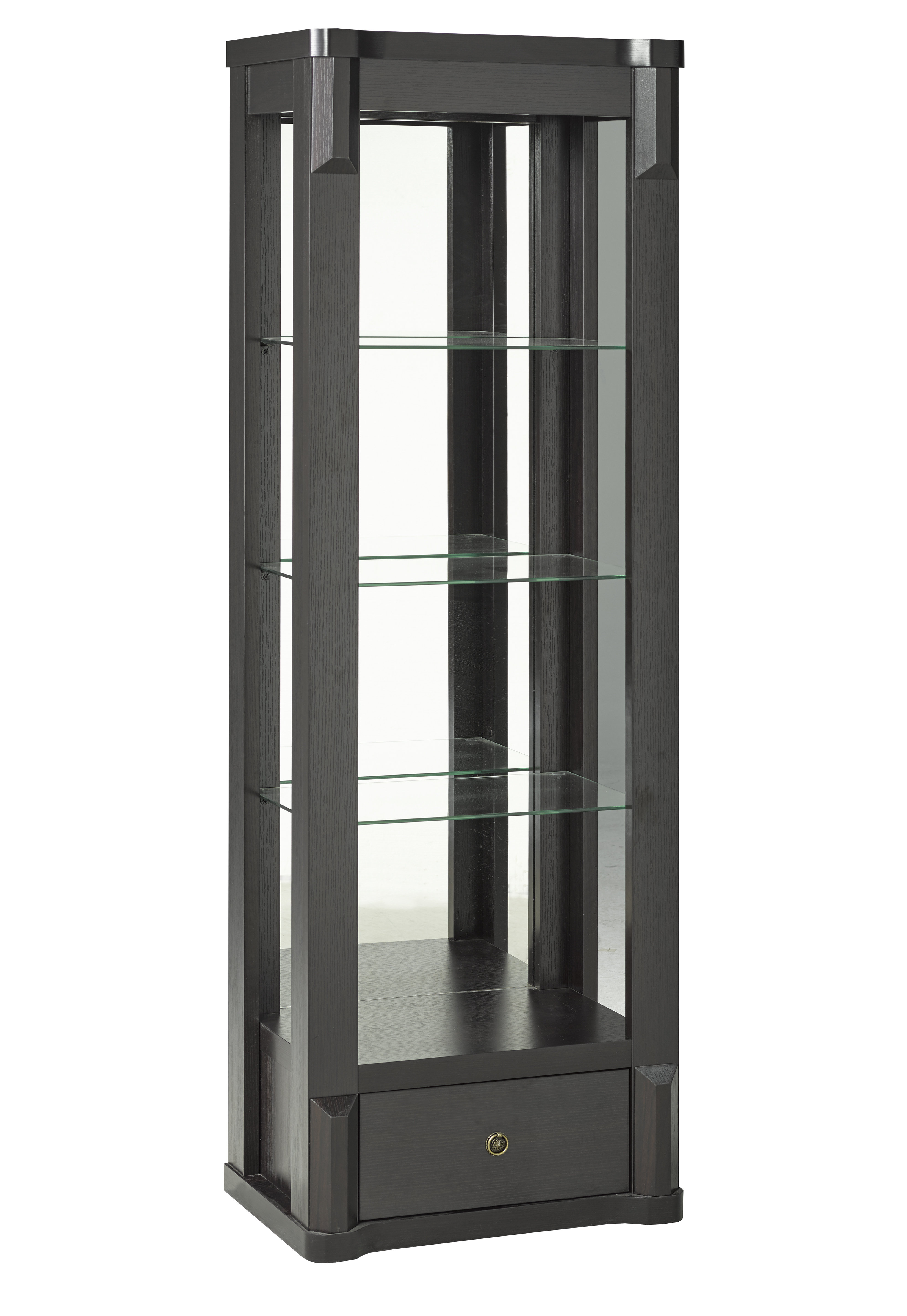 Orren Ellis Vadim Curio Cabinet With Top Light Wayfair