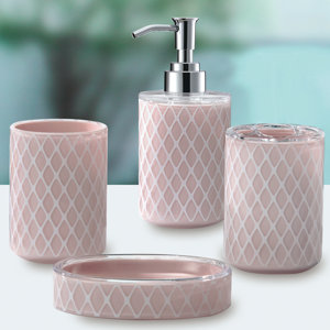3D Net Work 4-Piece Bathroom Accessory Set