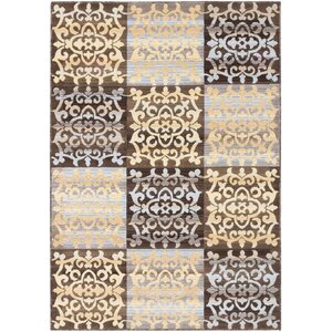 Brundrett Dark Brown/Light Gold Area Rug