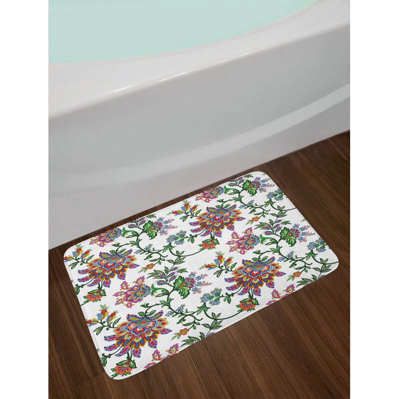 East Urban Home Vintage Style Multicolor Fl Bath Rug Wayfair Vintage Style Multicolor Fl Bath Rug