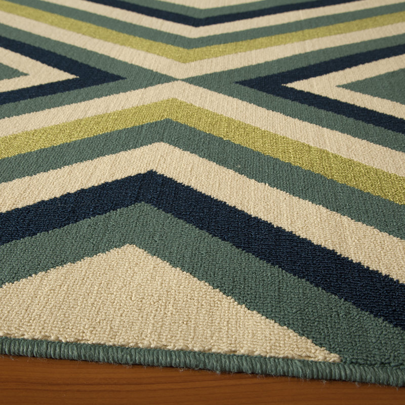 Wrought Studio Wexler Blue/Green Indoor/Outdoor Area Rug & Reviews