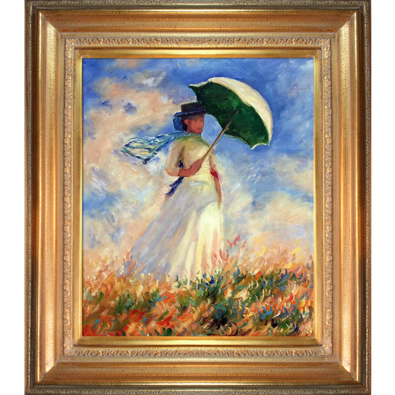 Tori Home Woman with a Parasol by Claude Framed Painting Print