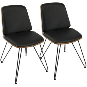 Santiago Mid-Century Modern Upholstered Dining C..
