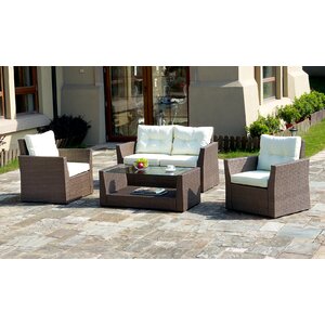 4 Piece Sofa Set with Cushions