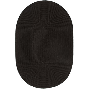 Handmade Black Indoor/Outdoor Area Rug