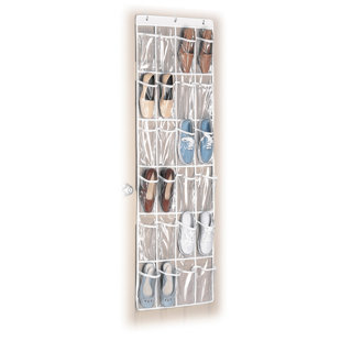 Over The Door Shoe Racks Hanging Organizers You Ll Love Wayfair 24 Pocket 12 Pair Overdoor Shoe Organizer