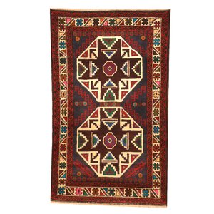 Balouchi Hand-Knotted Red/Ivory Area Rug