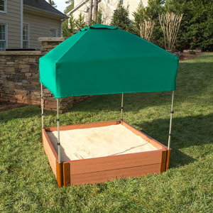 Telescoping 4 ft. Square Sandbox Cover and Canopy