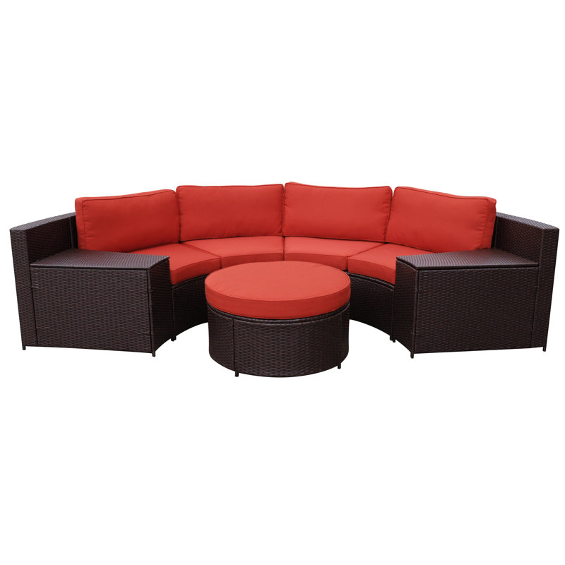 Soperton 5 Piece Rattan Sofa Seating Group With Cushions Allmodern Soperton 5 Piece Rattan Sofa Seating Group With Cushions