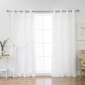 Boville Solid Blackout Thermal Grommet Curtain Panels (Set of 2)