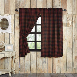 Log Cabin Rustic Curtains Wayfair Dorval Lined Room Darkening Rod Pocket Curtain Panels Set Of 2