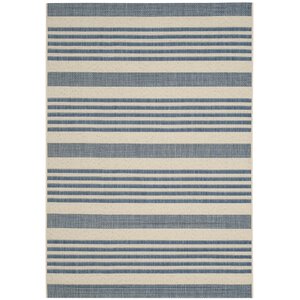 Bellingdon Blue/Beige Indoor/Outdoor Area Rug