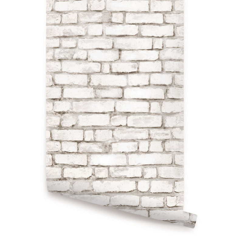 SimpleShapes 9' x 24" Brick, Wood and Stone Peel and Stick Wallpaper
