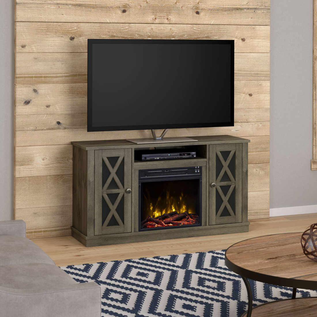 Breakwater Bay Emelia Tv Stand For Tvs Up To 55 With Optional Breakwater Bay Emelia Tv Stand For Tvs Up To 55 With Optional Fireplace Reviews Wayfair