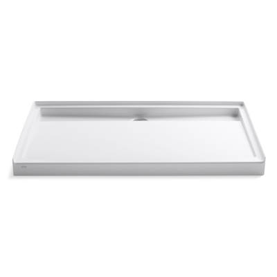 K 9055 0 Kohler Salient 60 X 36 Single Threshold Center Drain Groove 60 X 36 Single Threshold Rear Center Drain Shower Base