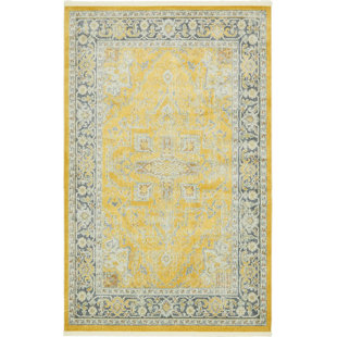 Gold Yellow Rugs Joss Main Lonerock Yellow Area Rug