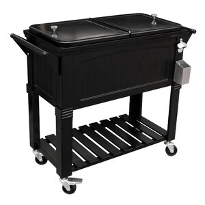 80 Qt. Antique Patio Rolling Cooler