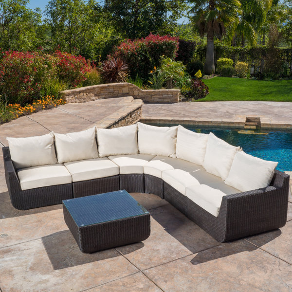 Brayden Studio Liverman 7 Piece Sectional Set With Cushions Brayden Studio Liverman 7 Piece Sectional Set With Cushions Reviews Wayfair