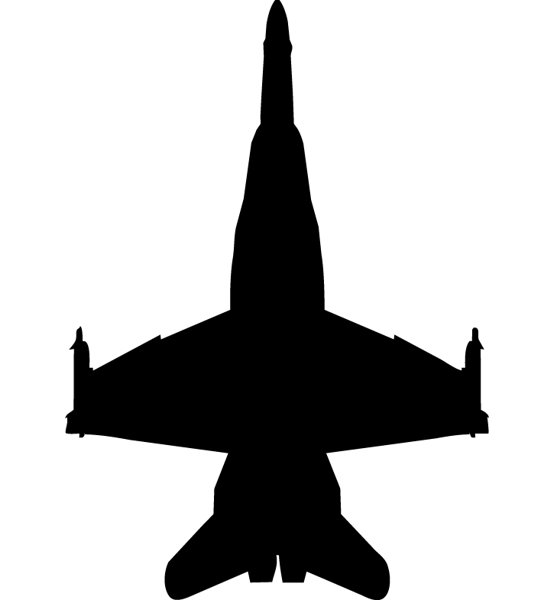 Wallhogs Haynes Silhouette Jet (F18 Hornet) V Cutout Wall ...
