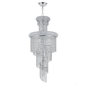 Brileys 3 Tier 10-Light Crystal Chandelier