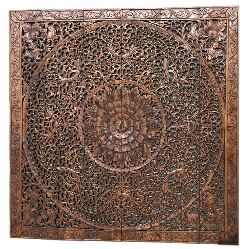Asian Art Imports Hand Carved Teak Panel Wall Décor Wayfair