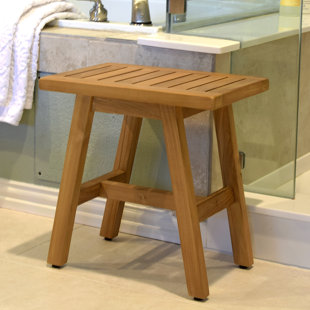 Spa Teak Shower Caddy Wayfair Spa Teak Wooden Free Standing Shower Seat