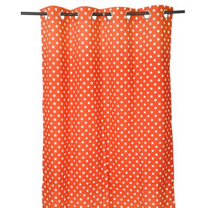 Abbottstown Polka Dots Semi-Sheer Single Curtain Panel