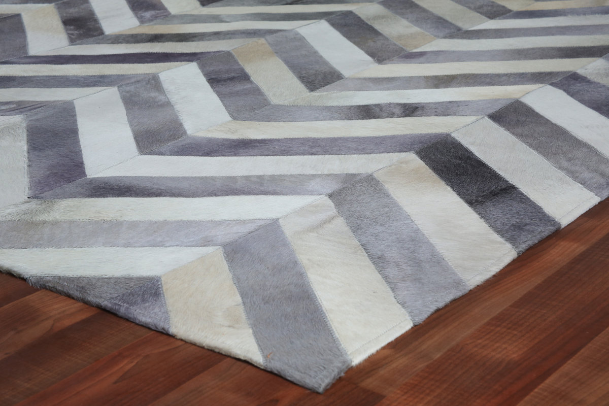 Exquisite Rugs Natural Hide HandWoven Cowhide White/Light Gray Area Rug & Reviews Wayfair