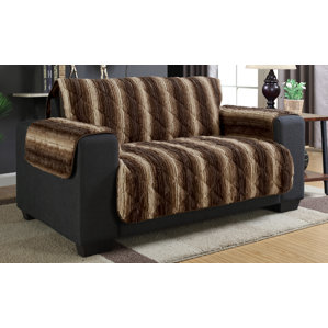 Luxury Box Cushion Loveseat Slipcover by Loon Peak