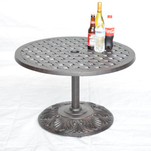 Side Table With Umbrella Hole Wayfair Nola Metal Side Table
