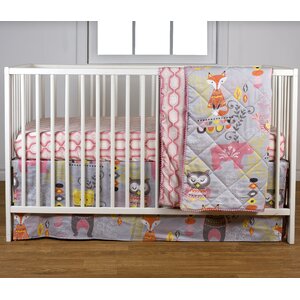 Enchanted Garden 4 Piece Crib Bedding Set