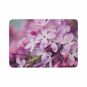 Sylvia Cook French Lilacs Photography Memory Foam Bath Rug