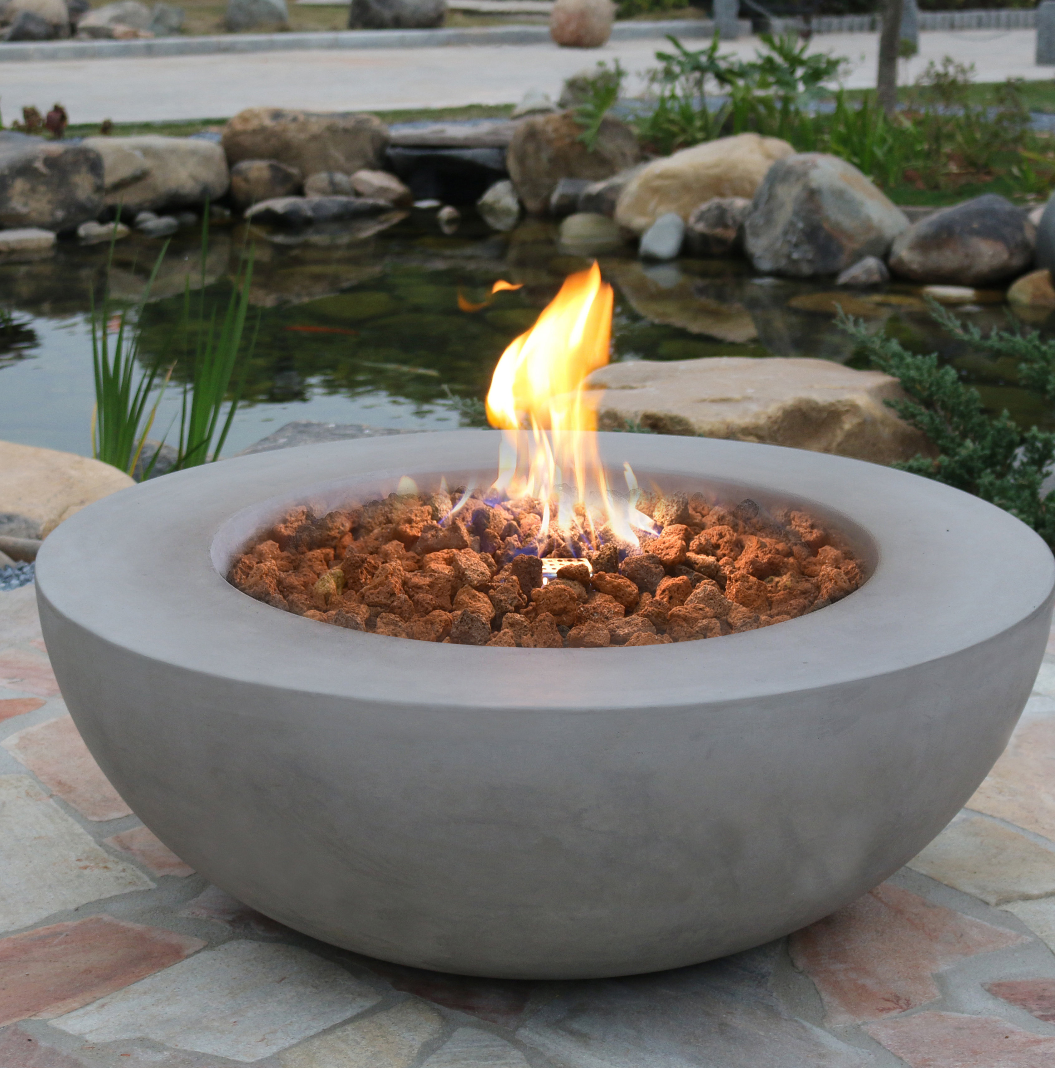 Electric Fire Pit >> Elementi Lunar Concrete Fire Pit Reviews Wayfair Electric Fire Pit >> Elementi Lunar Concrete Fire Pit Reviews Wayfair