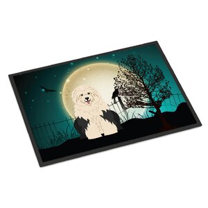 Halloween Scary Old English Sheepdog Doormat